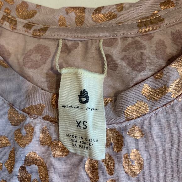 Spiritual Gangster Tank Top Womens Extra Small Sleeveless Crop Metallic Cheetah - Picture 7 of 10